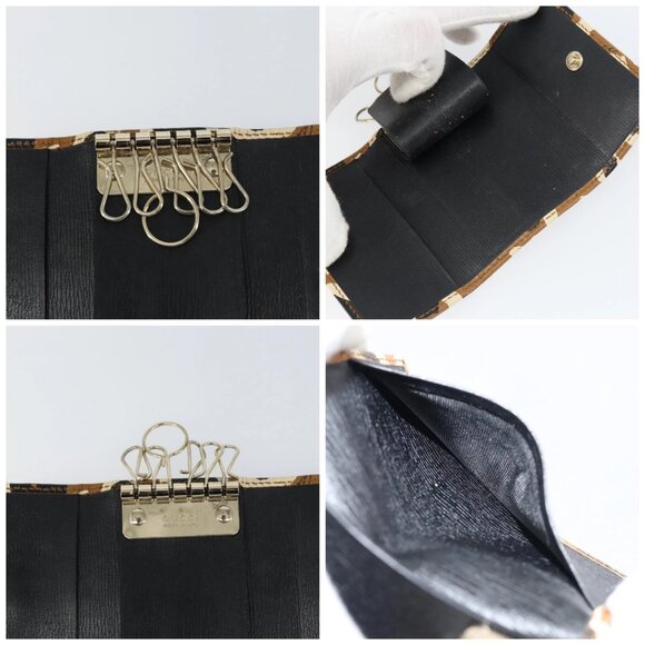 GUCCI Key Case Leather Brown Gold 354499 Auth - Picture 15 of 16